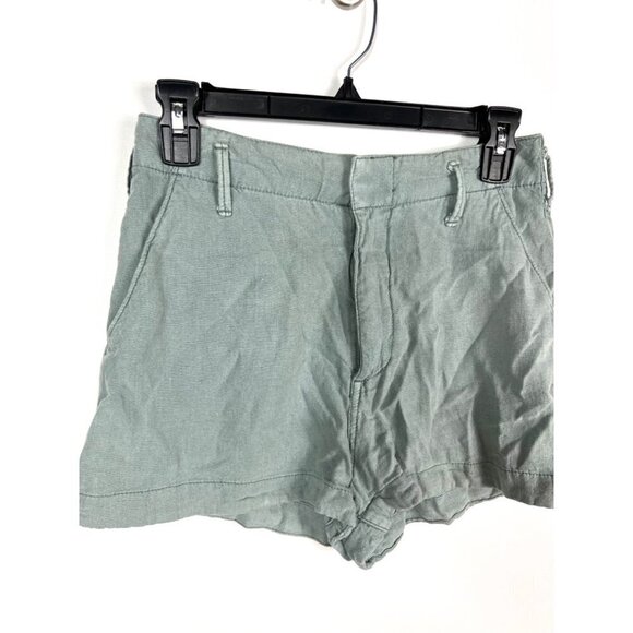 Abercrombie & fitch green linen shorts - Picture 2 of 7